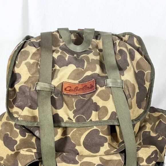 Vintage Cabelas Backpack Camo Camouflage Hunting Hiking Camping Pack Bag - Picture 7 of 10